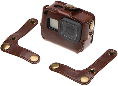 Makit PU Leather Frame Housing Carrying Case Bag With Neck Strap For GoPro Hero 6 /Hero 5 GoPro HERO (2018)