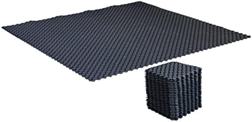 Mats CSLGTILEGY Aqua Safe Wet Area Interlocking Tiles, 8" L x 8" W, Graphite, Pack of 20