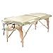 Saloniture Professional Portable Massage Table with Backrest - Cream