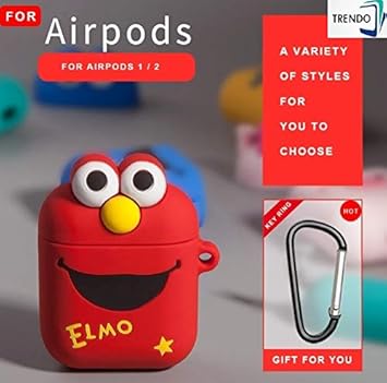 Buy Trendo 3d Funny Cartoon Character Red Elmo Airpod Case