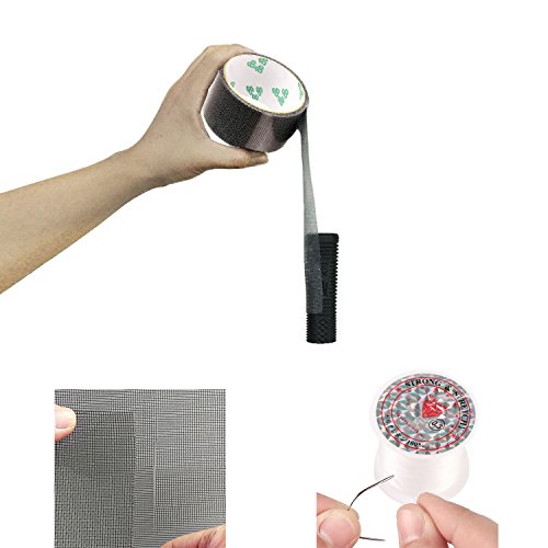 Screen Repair Kit, Door Window Screen Patch Tape Fiberglass Covering Wire Mesh Repair Tape Strong Adhesive Seal for Repair Holes Tears(2\