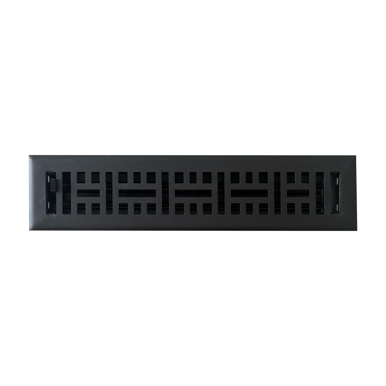 Photo 1 of Empire Register Co. 2" x 14" Premium Vent Covers for Home Floor Only, Metal Damper Attached Floor Register, Heavy Duty Steel Walkable Floor Air Vent Covers, Register Cover Vents: Textured Black Finish