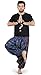 Mens Womens Harem Pants - Mandala Style (Blue White Binary)