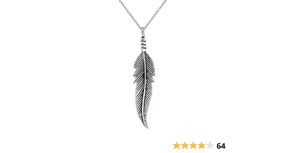 Sterling Silver Freedom Feather Pendant 