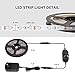 Lepro Strip Light Kit, 16.4ft Rope Light, Flexible, 300 LEDs SMD 2835, Dimmable LED Tape, for Home, Kitchen, Under Cabinet, Bedroom, Daylight White