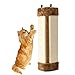 JIARUILA Wall Mounted Scratching Post - Sisal Cat Tall Scratching Post - Stops Scratching Cats & Couch-Corner (Brown)