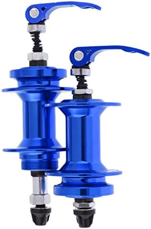 simhoa MTB Bike Front & Rear Hub Disc Brake Hub Set 36Hole W/Quick Release Skewers - Blue