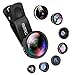 Phone Lens - Cell Phone Camera Lens Kit Universal 8 in 1 Clip on Smartphone Lens PRO 0.4X Wide Angle Lens 0.65X Macro Lens 180° Fisheye Lens CPL Lens Telephoto Lens for iPhone Samsung Android Phones
