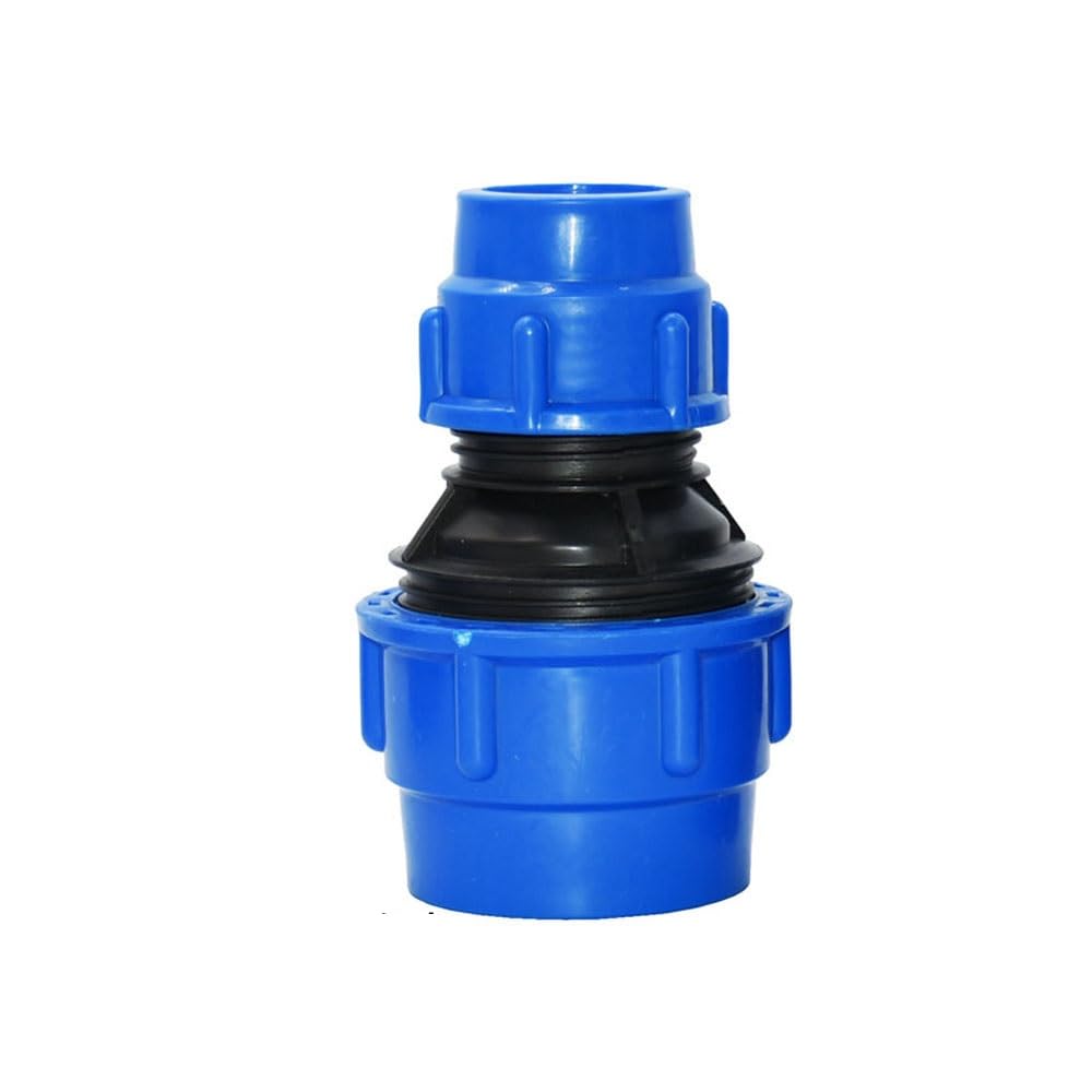 MiJunHD PE Pipe Reducing Straight Connector,63mm to 40mm Reducer Coupler Hose Connection Plastic Quick Fittings for Garden & Agriculture Watering (1 Piece)