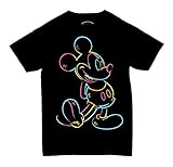 Disney Men's Vintage Mickey Neon T-Shirt