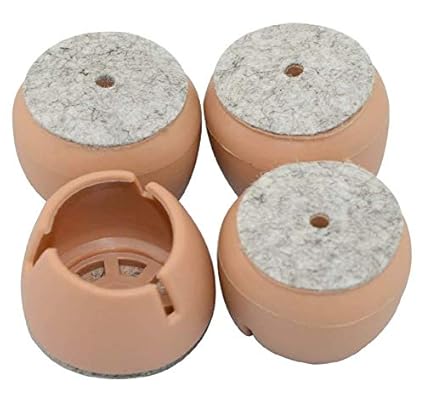 Okayji Silicone Durable Flexible Anti-Slip Anti-Scratch Noise Reducer Floor Protection Soft Cover Caps Pads for Chair Legs, 33-50mm, 4-Pieces Set