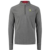 Scuderia Ferrari Formula 1 Men's Gray Long Sleeve 1/2 Zip Midlayer Shirt