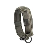 Yunlep Adjustable Tactical Dog Collar Heavy Duty Metal Buckle with Control Handle for Dog Training,1.5" Width (M, Ranger Green)