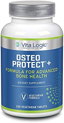Vita Logic Osteo Protect Plus | Triple Source Calcium with Vitamins K2 & D3, Plus Ipriflavone for Bone & Heart Health Support | 100 Vegetarian Tablets