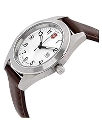 Victorinox 26045CB Garrison - Reloj de pulsera para mujer, esfera blanca, correa de piel