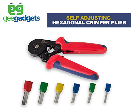 Self Adjusting Square Crimper - "Mini" Wire Terminal Crimping Plier Hand Tool - 22-10 AWG, 0.25mm-6mm - by Gee Gadgets (Certified Refurbished) - Thumbnail 4