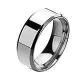Panfinggin Big Sale for Valentine's Day Women's Men's Fashion Stainless Steel Spinner Ring Wedding Band Ring, 5-13 (US)