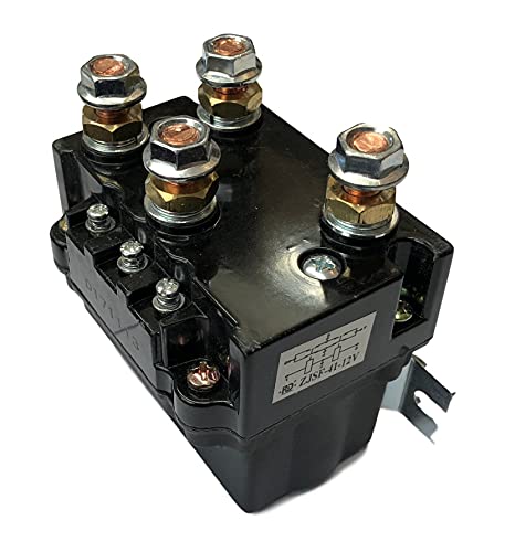 12v Winch Solenoid, Heavy Duty for 12v Winches up to 20000lb, Ring Terminal Connections Faster Contact Closure Waterproof IP67 contactor,