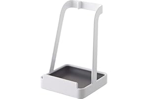 Tower Ladle Holder, Kitchen Utensil Holder, Versatile Pot Lid Ladle Holder, Vertical Spoon Rest & Lid Holder for Cooking, Whi