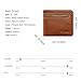Genuine Leather Credit Card Wallets Coin Purse MInimalist Thin Wallets for Mens (Brown,Classic Version)