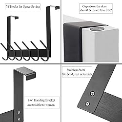 DOKU Over The Door Hook, Stainless Steel Heavy Duty