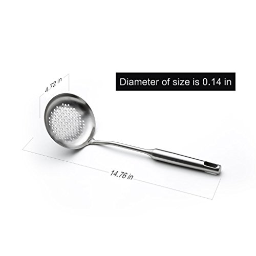 DESLON Mesh Food Strainer Stainless Steel Colander with Hollow Handle Heat Resistant Cooking Tool