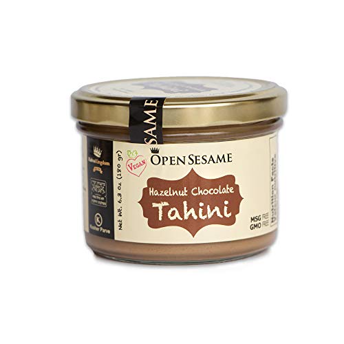 Open Sesame Flavored Tahini Spread, Vegan, MSG Free, GMO Free, Hazelnut Chocolate Tahini (6.3 Oz)