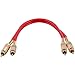 Seismic Audio Premium Red 1 Foot Dual RCA Male Audio Patch Cable (SAPRCA1-RD) primary