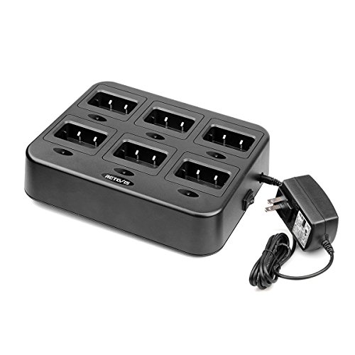 Retevis RT27 Six-Way Charger Multi Unit Gang Charger for Retevis RT27 Walkie Talkies Retevis RT27 Battery (1 Pack)