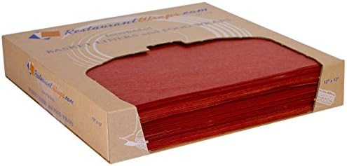 RestaurantWraps.com Waxed Sheets, Basket Liner and Food Wrap, 12" x 12", Cinnamon (6 Packs of 1000 Sheets)