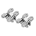 Ranbo (1 Pair) Hidden gate Hinge Stainless Steel Invisible Door Hinges Concealed Barrel Wooden Box Silver (1-3/4 inch)