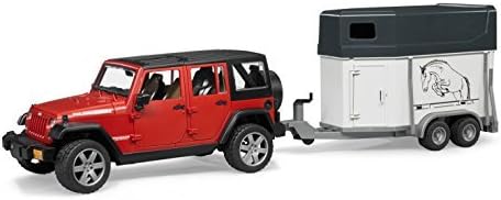 bruder (Bruder) Jeep Rubicon &amp; horse towing trailer BR02926