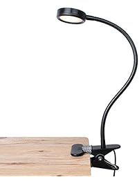LEPOWER Clip on Light / Reading Light/ Light Color Changeable/ Night Light Clip on for Desk, Bed Headboard and Computers (Black)