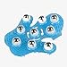 Vani® Body Massage Glove Multi-functional Systemic Rubber Palm Shape Massager with 360 Degree 9PCS Steel Rolling Balls (Blue)