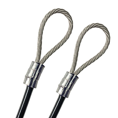 PSI Double Looped Black Vinyl Coated Aircraft Cable, 1/8” 3/16