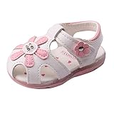 Voberry Toddler Baby Kid Girls' Soft-Soled Princess Sandals (1-2Years, White)