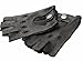 ELMA Men's Deerskin Leather Fingerless Half Finger Driving Unlined Gloves (L, Black)