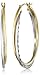 Amazon Collection 14k Gold-Bonded Sterling Silver Hoop Earrings