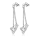 925 Sterling Silver Cubic Zirconia Good Luck Irish Celtic Knot Dangle Earrings for Teen Girls