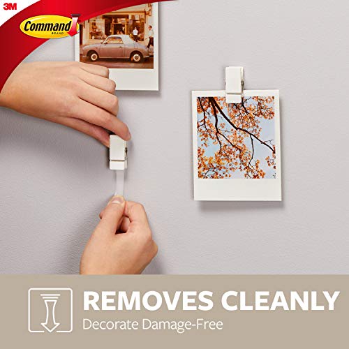 Command Spring Clips, Quartz, 8Clips, 12Strips, Decorate DamageFree