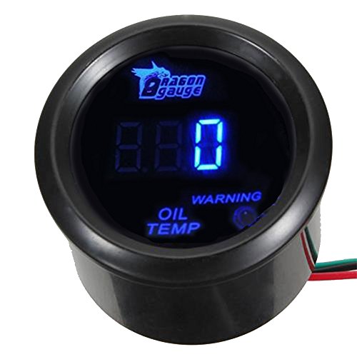 ESUPPORT Car 2" 52mm Digital Oil Temp Gauge Blue