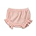 Mornbaby Baby Girl's Bloomers Cotton Ruffle Panty Diaper Covers Underwear Shorts Toddler Kids Girls (Pink, 3-5 Years)