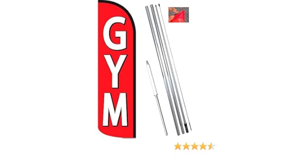 Amazon Com Vista Flags Gym Windless Feather Banner Flag Kit Flag