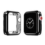top4cus Environmental Soft Flexible TPU Anti-Scratch Lightweight Protective 42mm Iwatch Case Compatible Apple Watch Series 5 Series 4 Series 3 Series 2 Series 1 - Black