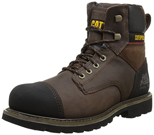 Caterpillar Men s Traction 6 Inch Steel Toe Work Boot, Dark Brown, 13 W US
