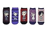 Tokyo Ghoul Socks Cosplay (5 Pair) - (Women) Tokyo Ghoul Gifts Characters Low Cut Socks - Fits Shoe Size: 4-10 (Ladies)