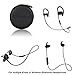 Wireless Headphones Charging Case for Bluetooth Earphones Htronics Round Shaped , Lightweight Universal Carrying Bag Power External Battery Charger for Fit PowerBeats Bose JBL (Black）