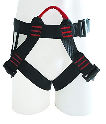 Rock Climbing Harness - Protect Waist Safety Harness, Wider Half Body Harness for Mountaineering, Tree Climbing, Outdoor Activities, Training – Premium Quality Durable Material- – Slotted Buckles