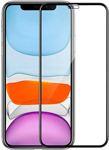 iProtekt Curved 9H Case Friendly, Face ID Compatible Premium Tempered Glass for Apple iPhone 11/XR 6.1" with Edge to Edge Full Screen Coverage and Easy Installation Kit (Black)