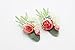 Yokoke Artificial Succulent Boutonniere Bouquet Corsage Wristlet Vintage Silk Fake Pink Flowers Flocked Plants for Groom Bride Wedding Decor 2 Pcs (Wristlet)